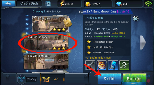 Tính năng Vé đi tắt trong game Chiến Dịch Huyền Thoại Tính năng Vé đi tắt trong game Chiến Dịch Huyền Thoại