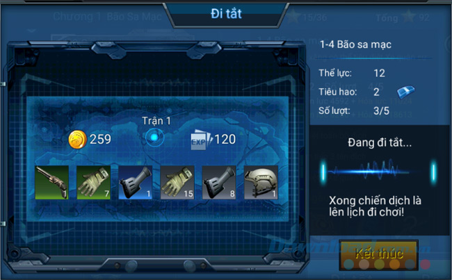 Dùng vé đi tắt để qua bài nhanh hơn Dùng vé đi tắt để qua bài nhanh hơn