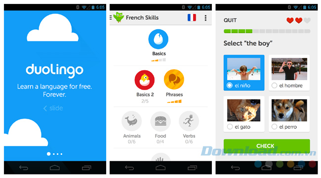 học tiếng anh bằng Duolingo