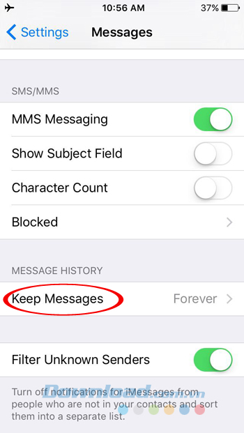 Giữ lại tin nhắn