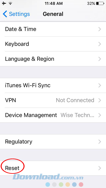 Khôi phục cài đặt gốc