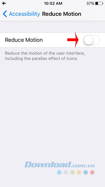 Tắt hiệu ứng động