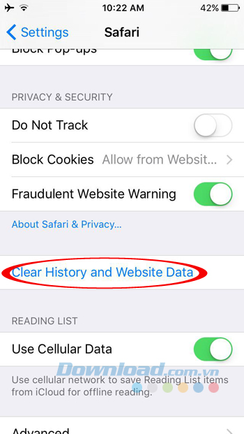 Xóa lịch sử duyệt web
