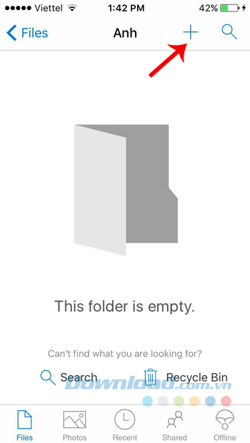 Nhấn vào biểu tượng dấu cộng Nhấn vào biểu tượng dấu cộng