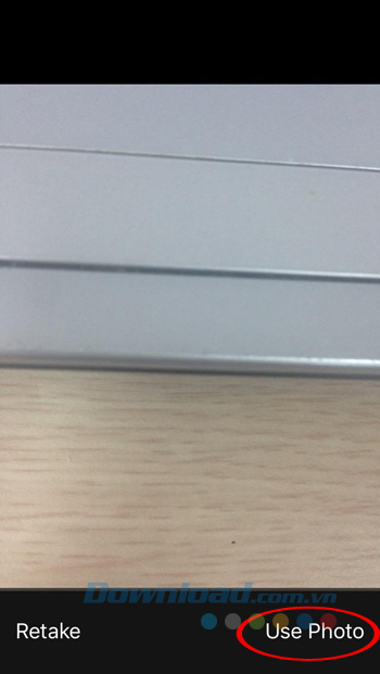 Nhấn vào Use Photo Nhấn vào Use Photo