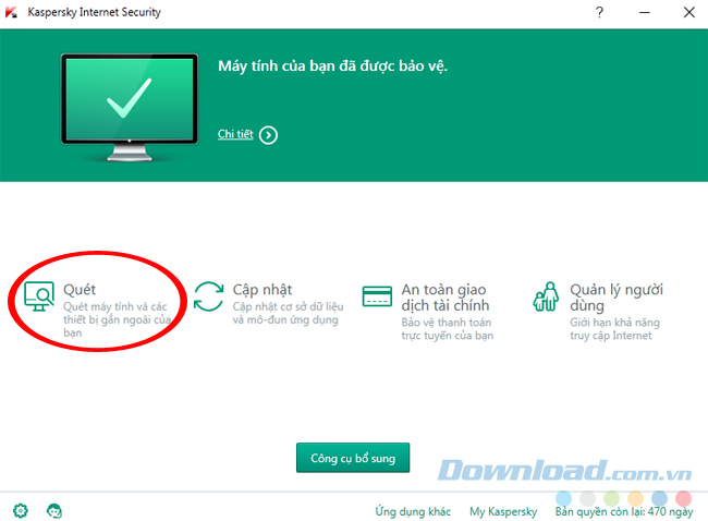 Bảo vệ máy tính bằng Kaspersky Internet Security Bảo vệ máy tính bằng Kaspersky Internet Security