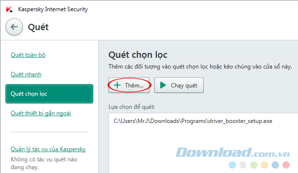 Chọn file để quét Chọn file để quét