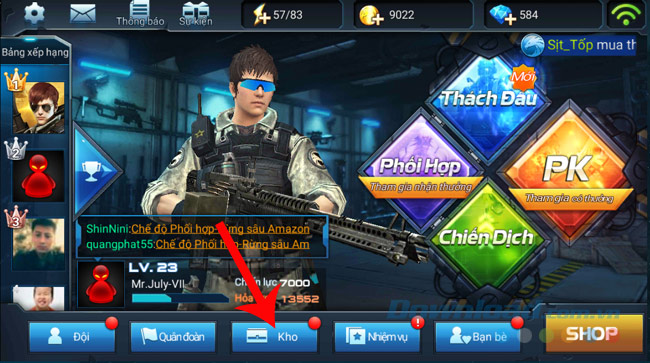 Sử dụng mảnh ghép súng