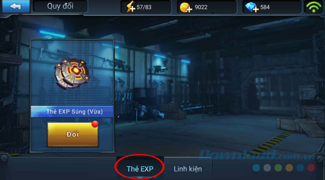 Quy đổi thẻ ghép súng 