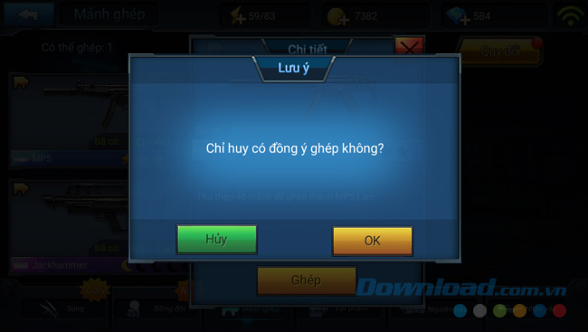 Xác nhận ghép súng