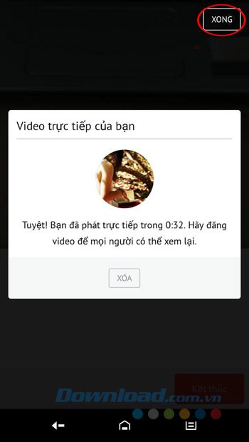 Đăng lên tường Facebook