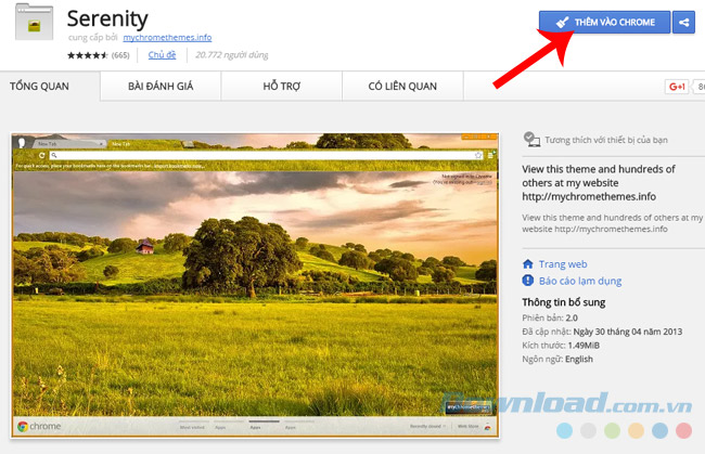 Thêm hình ảnh nền cho Chrome
