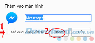 Thêm vào màn hình desktop