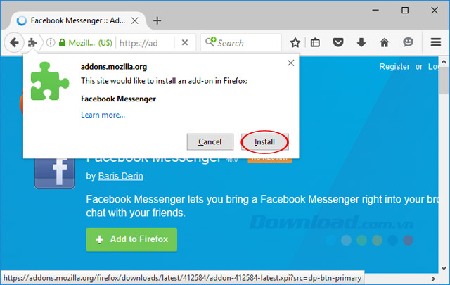 Cài đặt tiện ích mở rộng