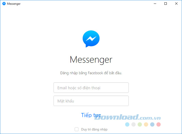 Đăng nhập Facebook Messenger