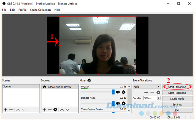 Bắt đầu stream Bắt đầu stream