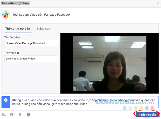 Phát video trực tiếp Phát video trực tiếp
