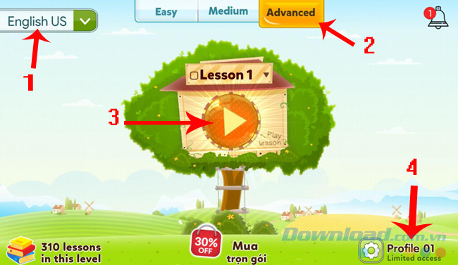 Ứng dụng học ngoại ngữ Monkey Junior