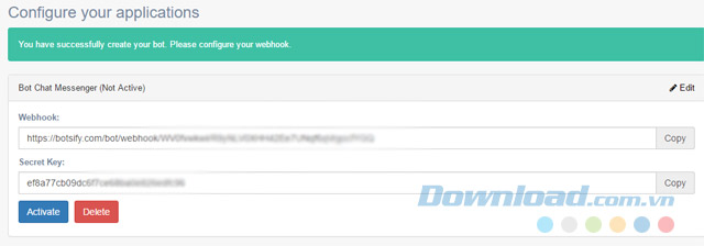 Cấu hình ứng dụng
