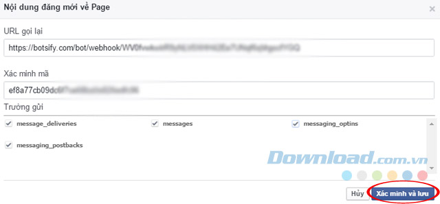 Xác minh và lưu lại