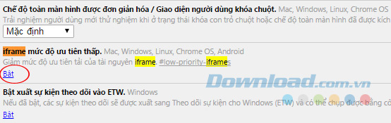 Iframe ưu tiên thấp