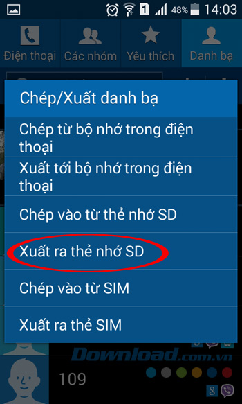Xuất thẻ nhớ SD
