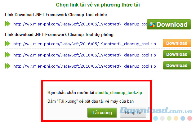 Gỡ bỏ NET Framework