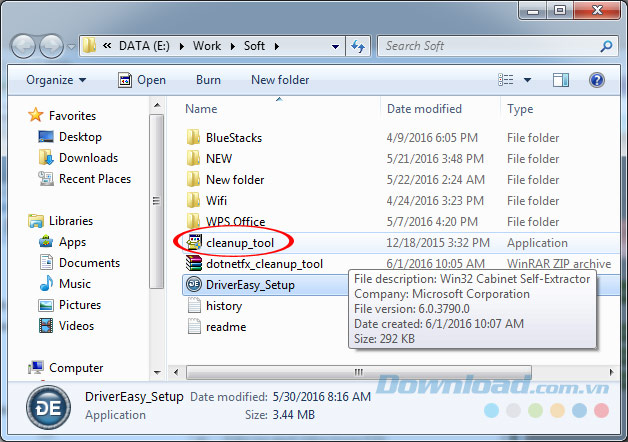 Cài đặt NET Framework Cleanup Tool