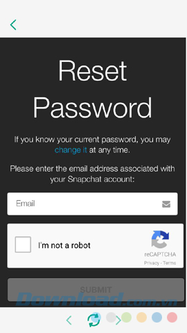 mật khẩu Snapchat