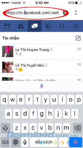 Nhắn tin trên Facebook