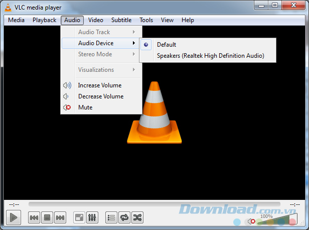 VLC mất âm thanh