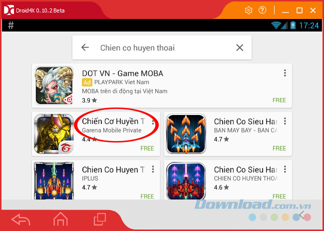 Cài Chiến Cơ Huyền thoại trên giả lập Cài Chiến Cơ Huyền thoại trên giả lập