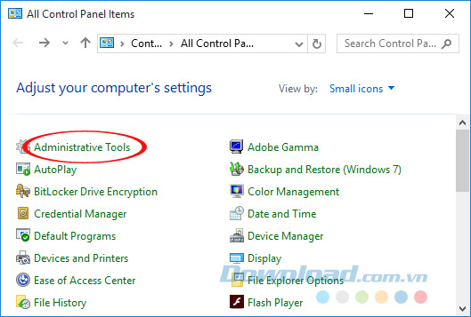 Administrative Tools Administrative Tools
