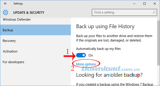 Tự động sao lưu Tự động sao lưu