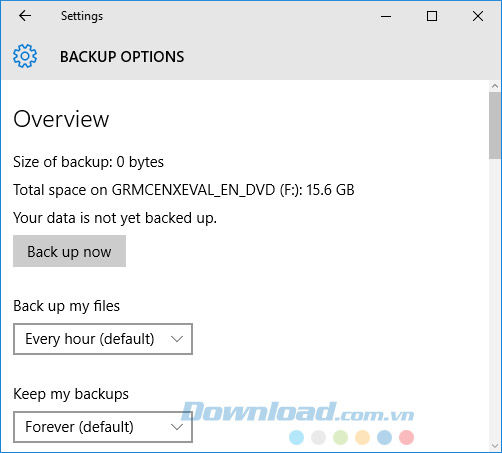 Backup Options Backup Options