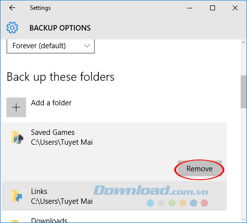 Xóa sao lưu Xóa sao lưu