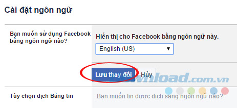 Lựa chọn ngôn ngữ