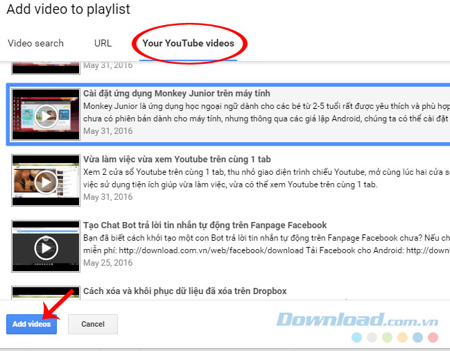 danh sách phát trên Youtube danh sách phát trên Youtube
