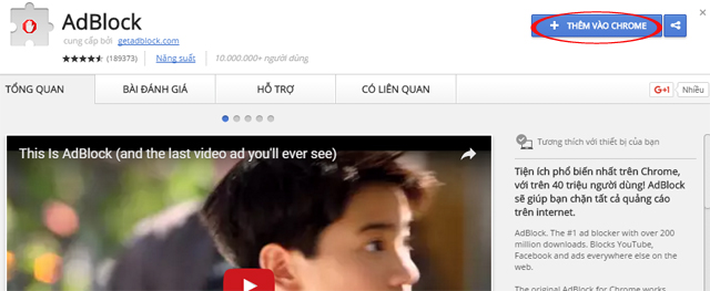 Cài đặt AdBlock Cài đặt AdBlock