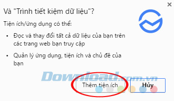 Cài đặt tiện ích mở rộng Data Saver Cài đặt tiện ích mở rộng Data Saver
