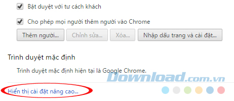 Cài đặt nâng cao Cài đặt nâng cao