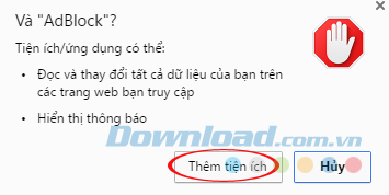 Thêm tiện ích mở rộng AdBlock Thêm tiện ích mở rộng AdBlock