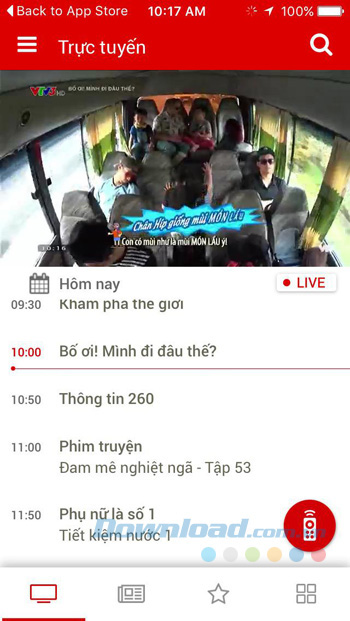 Giao diện chính của VTVGO
