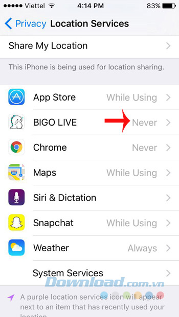 Tùy chỉnh định vị cho từng ứng dụng Tùy chỉnh định vị cho từng ứng dụng