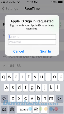 Thiết lập Facetime trên iPhone