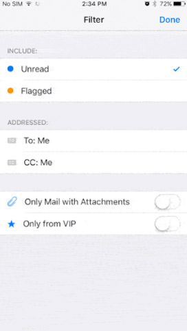 Tiêu chí lọc email Tiêu chí lọc email