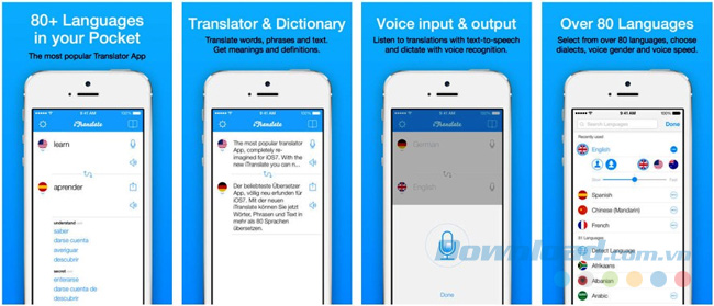 Phần mềm dịch ngôn ngữ trên smartphone