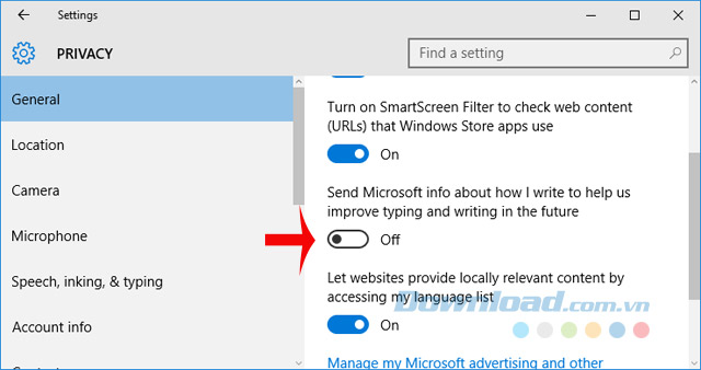 Send Microsoft info about me... Send Microsoft info about me...