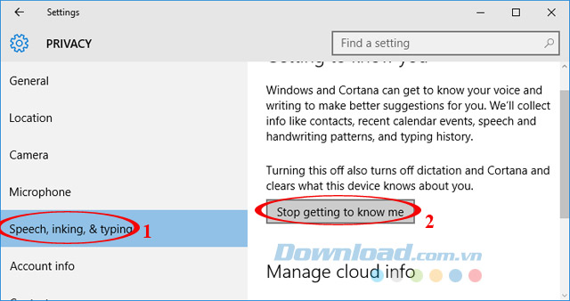 Tắt trợ lý ảo Tắt trợ lý ảo