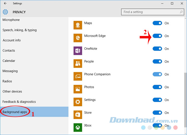 Tắt ứng dụng nền Tắt ứng dụng nền